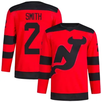 Men's Brendan Smith New Jersey Devils 2024 Stadium Series Primegreen Jersey - Red Authentic