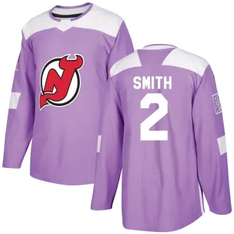 Men's Brendan Smith New Jersey Devils Fights Cancer Practice Jersey - Purple Authentic