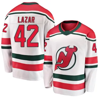 Men's Curtis Lazar New Jersey Devils Alternate Jersey - White Breakaway