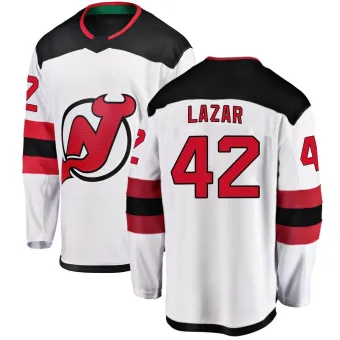 Men's Curtis Lazar New Jersey Devils Away Jersey - White Breakaway