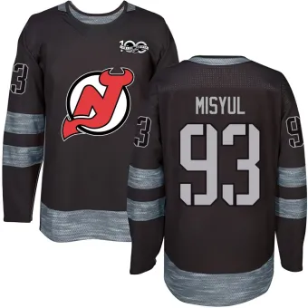 Men's Daniil Misyul New Jersey Devils 1917-2017 100th Anniversary Jersey - Black Authentic