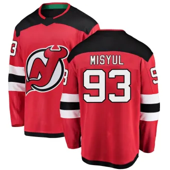 Men's Daniil Misyul New Jersey Devils Home Jersey - Red Breakaway