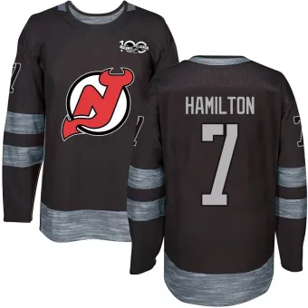 Men's Dougie Hamilton New Jersey Devils 1917-2017 100th Anniversary Jersey - Black Authentic