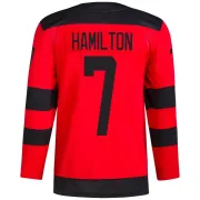 Men's Dougie Hamilton New Jersey Devils 2024 Stadium Series Primegreen Jersey - Red Authentic