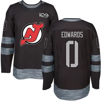 Men's Ethan Edwards New Jersey Devils 1917-2017 100th Anniversary Jersey - Black Authentic