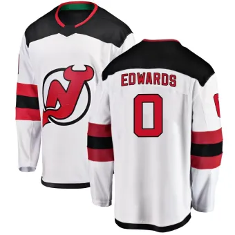 Men's Ethan Edwards New Jersey Devils Away Jersey - White Breakaway