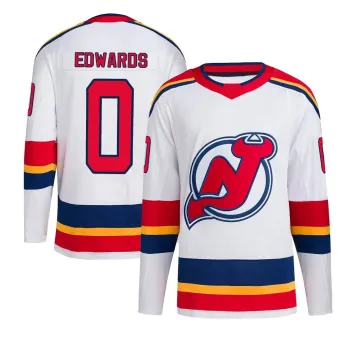 Men's Ethan Edwards New Jersey Devils Reverse Retro 2.0 Jersey - White Authentic