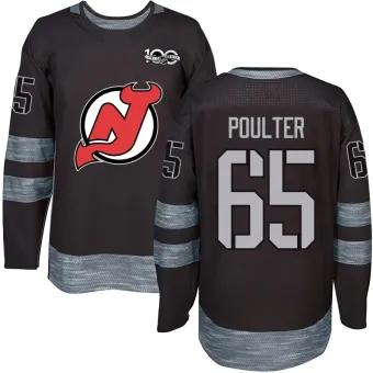 Men's Isaac Poulter New Jersey Devils 1917-2017 100th Anniversary Jersey - Black Authentic