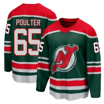 Men's Isaac Poulter New Jersey Devils 2020/21 Special Edition Jersey - Green Breakaway