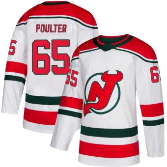 Men's Isaac Poulter New Jersey Devils Alternate Jersey - White Authentic