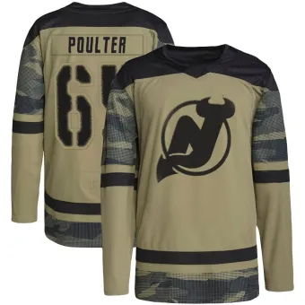 Men's Isaac Poulter New Jersey Devils Military Appreciation Practice Jersey - Camo Authentic