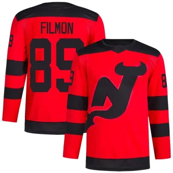 Men's Josh Filmon New Jersey Devils 2024 Stadium Series Primegreen Jersey - Red Authentic