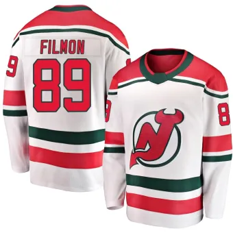 Men's Josh Filmon New Jersey Devils Alternate Jersey - White Breakaway