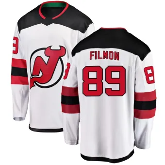 Men's Josh Filmon New Jersey Devils Away Jersey - White Breakaway