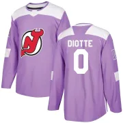 Men's Mikael Diotte New Jersey Devils Fights Cancer Practice Jersey - Purple Authentic