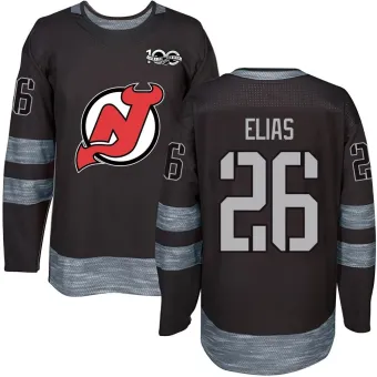 Men's Patrik Elias New Jersey Devils 1917-2017 100th Anniversary Jersey - Black Authentic