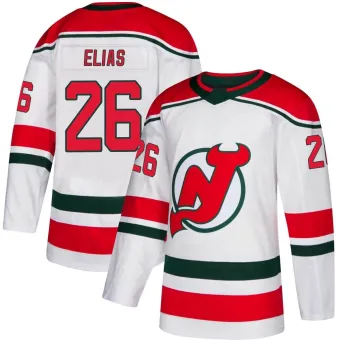 Men's Patrik Elias New Jersey Devils Alternate Jersey - White Authentic