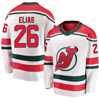 Men's Patrik Elias New Jersey Devils Alternate Jersey - White Breakaway