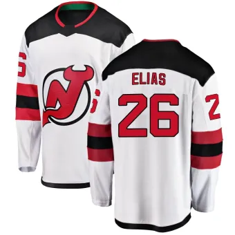 Men's Patrik Elias New Jersey Devils Away Jersey - White Breakaway