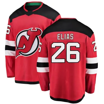 Men's Patrik Elias New Jersey Devils Home Jersey - Red Breakaway