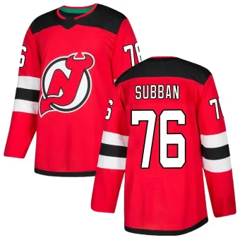 Men's P.K. Subban New Jersey Devils Home Jersey - Red Authentic