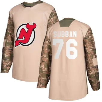 Men's P.K. Subban New Jersey Devils Veterans Day Practice Jersey - Camo Authentic