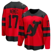 Men's Simon Nemec New Jersey Devils 2024 Stadium Series Jersey - Red Breakaway