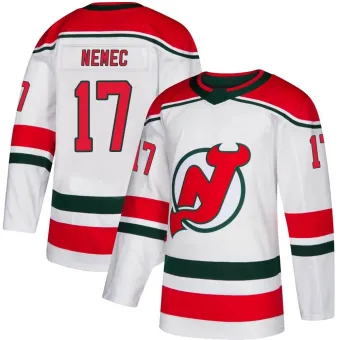 Men's Simon Nemec New Jersey Devils Alternate Jersey - White Authentic