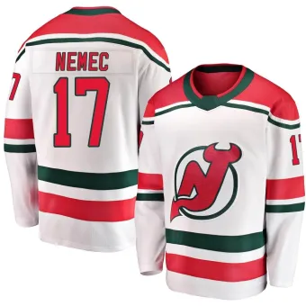 Men's Simon Nemec New Jersey Devils Alternate Jersey - White Breakaway