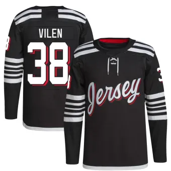 Men's Topias Vilen New Jersey Devils 2021/22 Alternate Primegreen Pro Player Jersey - Black Authentic