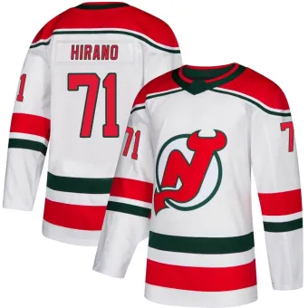 Men's Yushiroh Hirano New Jersey Devils Alternate Jersey - White Authentic