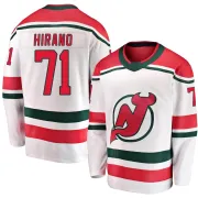 Men's Yushiroh Hirano New Jersey Devils Alternate Jersey - White Breakaway