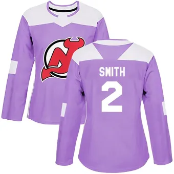 Women's Brendan Smith New Jersey Devils Fights Cancer Practice Jersey - Purple Authentic