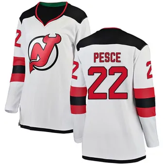 Women's Brett Pesce New Jersey Devils Away Jersey - White Breakaway