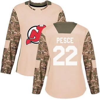 Women's Brett Pesce New Jersey Devils Veterans Day Practice Jersey - Camo Authentic