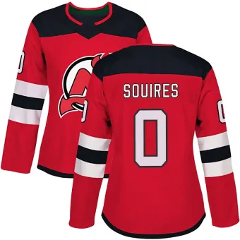 Women's Cam Squires New Jersey Devils Home Jersey - Red Authentic