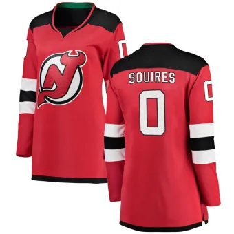 Women's Cam Squires New Jersey Devils Home Jersey - Red Breakaway