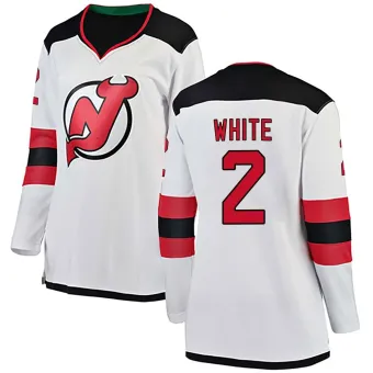 Women's Colton White New Jersey Devils Away Jersey - White Breakaway