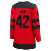 Women's Curtis Lazar New Jersey Devils 2024 Stadium Series Jersey - Red Breakaway