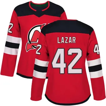 Women's Curtis Lazar New Jersey Devils Home Jersey - Red Authentic