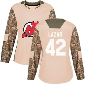 Women's Curtis Lazar New Jersey Devils Veterans Day Practice Jersey - Camo Authentic