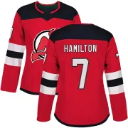 Women's Dougie Hamilton New Jersey Devils Home Jersey - Red Authentic