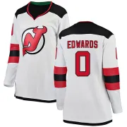 Women's Ethan Edwards New Jersey Devils Away Jersey - White Breakaway