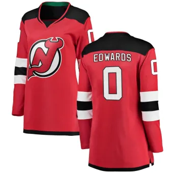 Women's Ethan Edwards New Jersey Devils Home Jersey - Red Breakaway