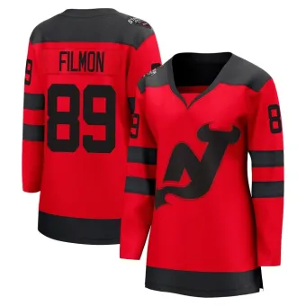 Women's Josh Filmon New Jersey Devils 2024 Stadium Series Jersey - Red Breakaway