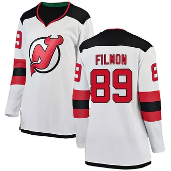 Women's Josh Filmon New Jersey Devils Away Jersey - White Breakaway