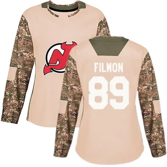 Women's Josh Filmon New Jersey Devils Veterans Day Practice Jersey - Camo Authentic