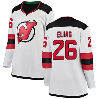 Women's Patrik Elias New Jersey Devils Away Jersey - White Breakaway