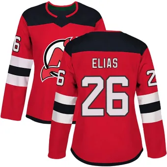 Women's Patrik Elias New Jersey Devils Home Jersey - Red Authentic