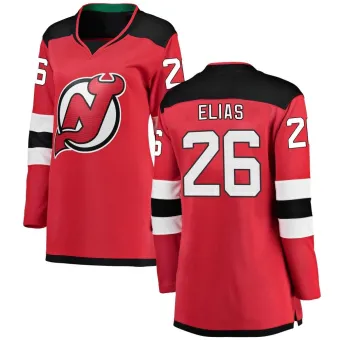 Women's Patrik Elias New Jersey Devils Home Jersey - Red Breakaway